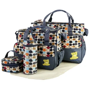 NEW 5PCS Baby Diaper Bags Set